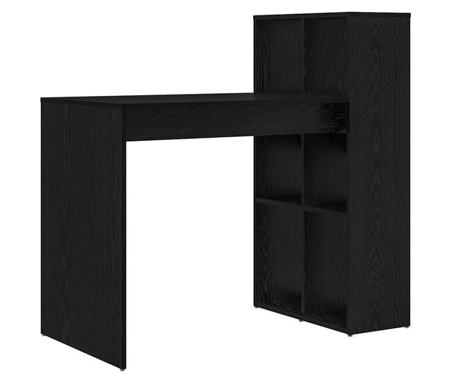 Escritorio - mesa de ordenador roble negro 108 x 55 x 103.5 cm madera contrachapada