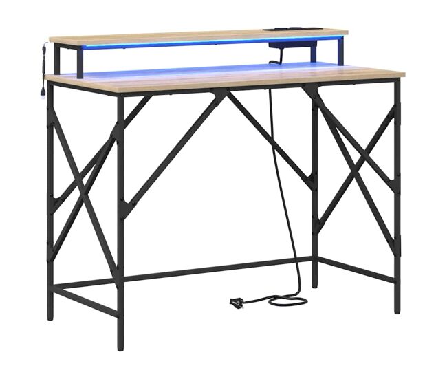 Escritorio - mesa de ordenador roble sonoma 100 x 50 x 86.5 cm madera contrachapada