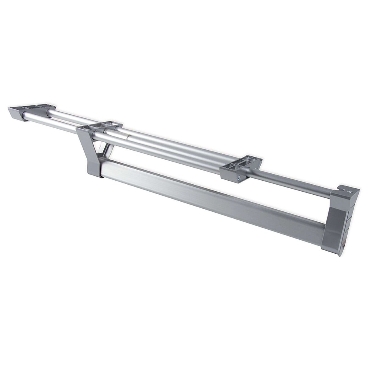 Colgador organizador de armarios extensible self gris metalizado