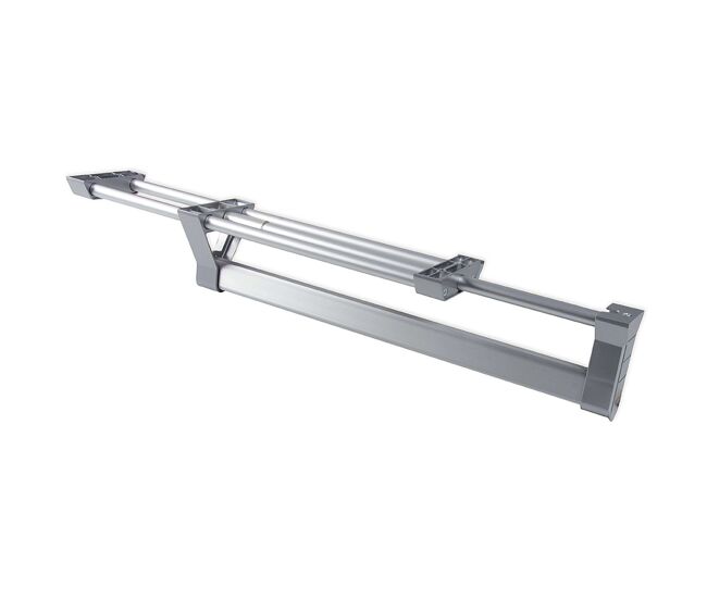 Colgador organizador de armarios extensible self gris metalizado