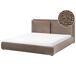 Beliani Cama matrimonial Bouclé Bajonna Beliani Cama matrimonial Bouclé Bajonna Gris