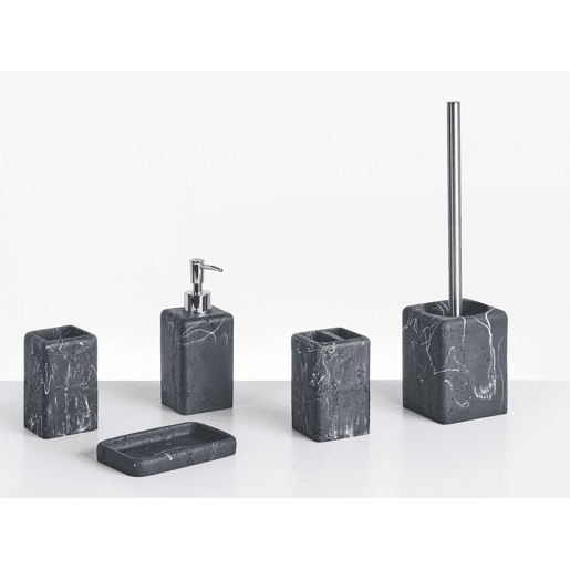 Conjunto de 5 acessórios para a casa de banho VILCANOTA Mármore preto