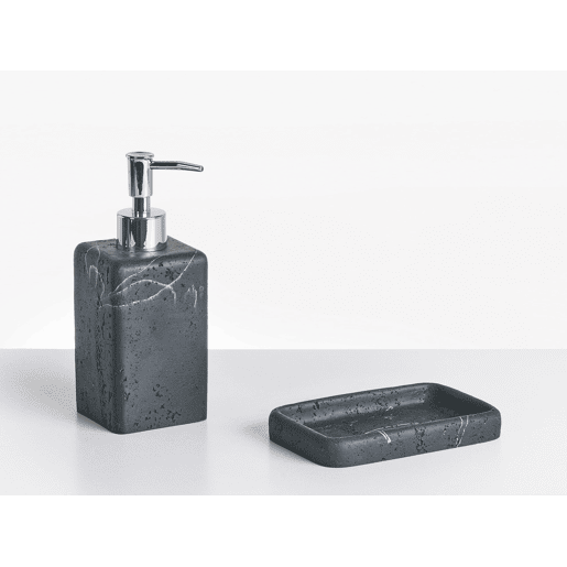 Conjunto de 5 acessórios para a casa de banho VILCANOTA Mármore preto