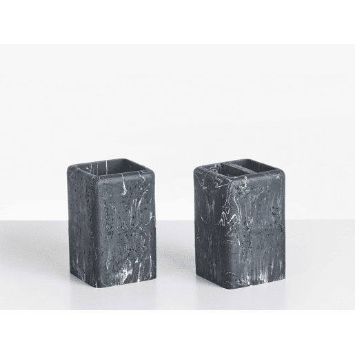 Conjunto de 5 acessórios para a casa de banho VILCANOTA Mármore preto