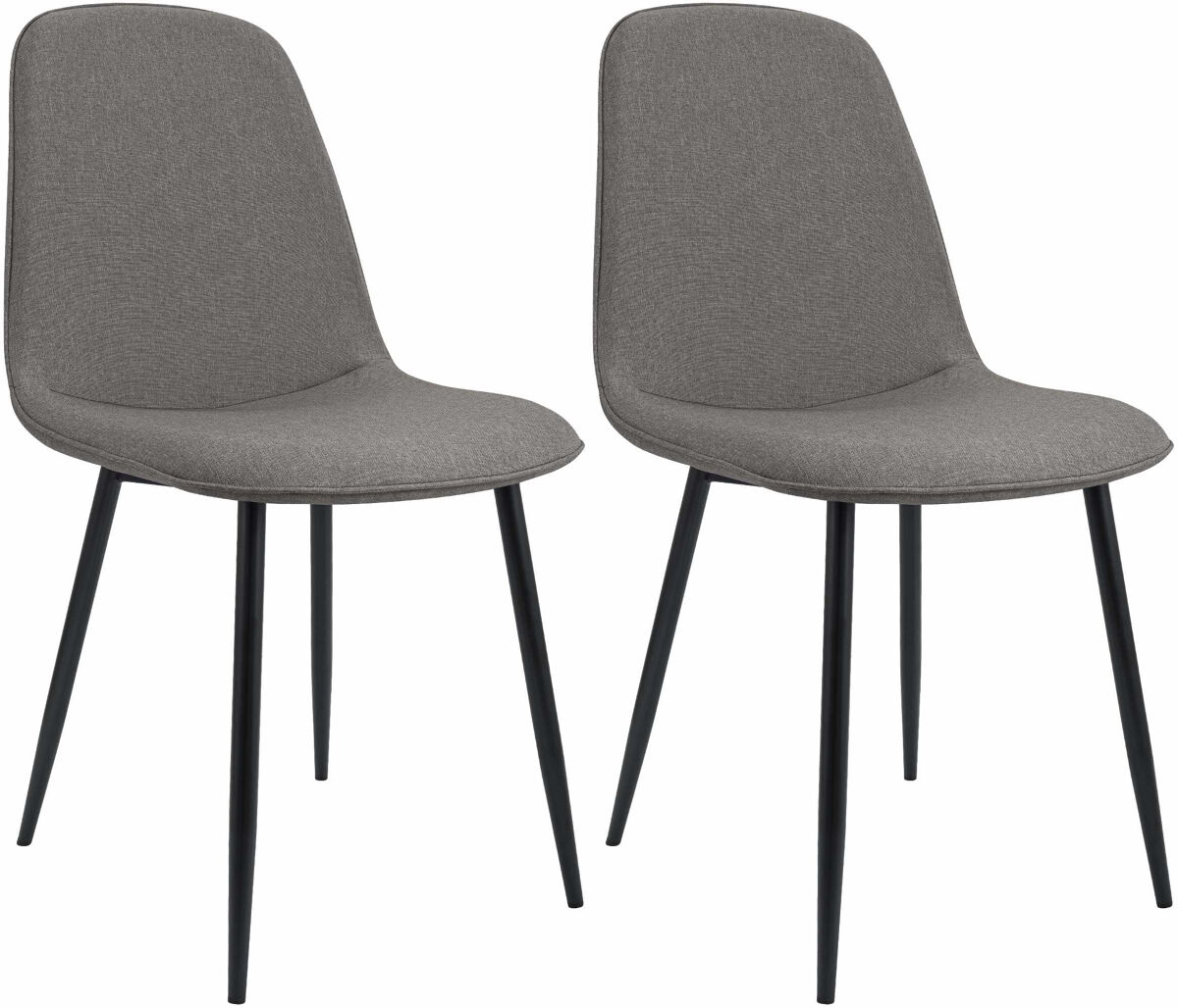 juego de 2 sillas de comedor maryam tela gris claro 54x45x88 cm