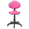 Cadeira de escritório infantil Bambola, giratória, para quarto, com altura ajustável, em poliéster rosa, 48x88-98x46 cm