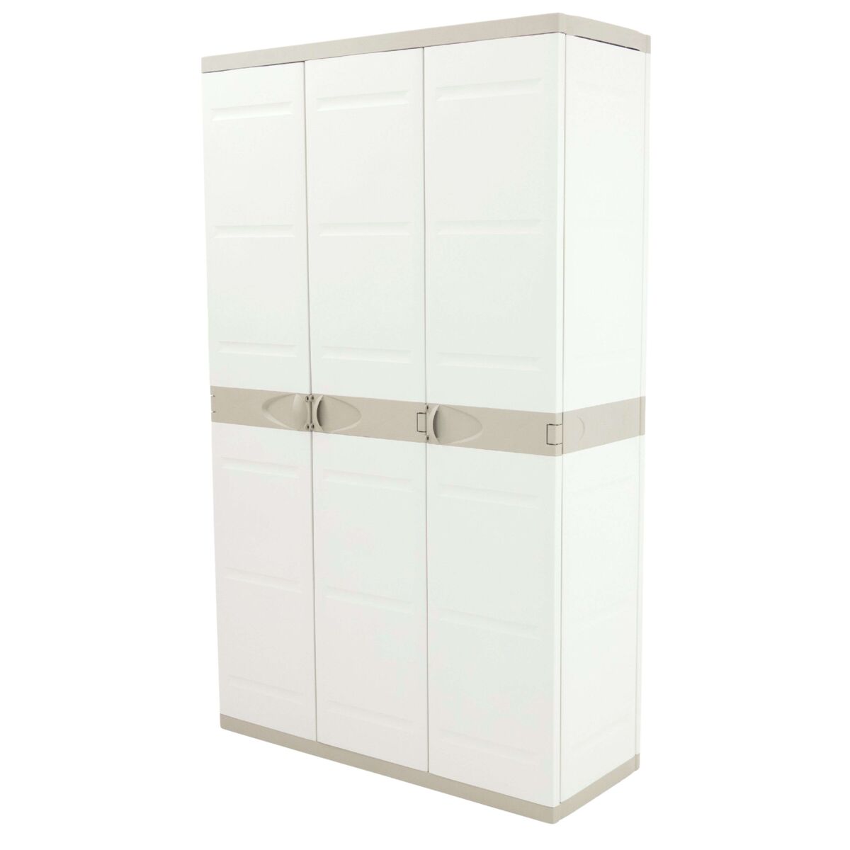 Armario Exterior Titanium 3 Puertas 4 Estantes Regulables 105 Beige