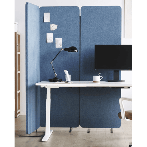 Biombo com 3 painéis acústicos STANDI Azul 184 cm 184 cm
