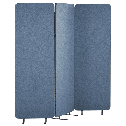 Biombo com 3 painéis acústicos STANDI Azul 184 cm 184 cm