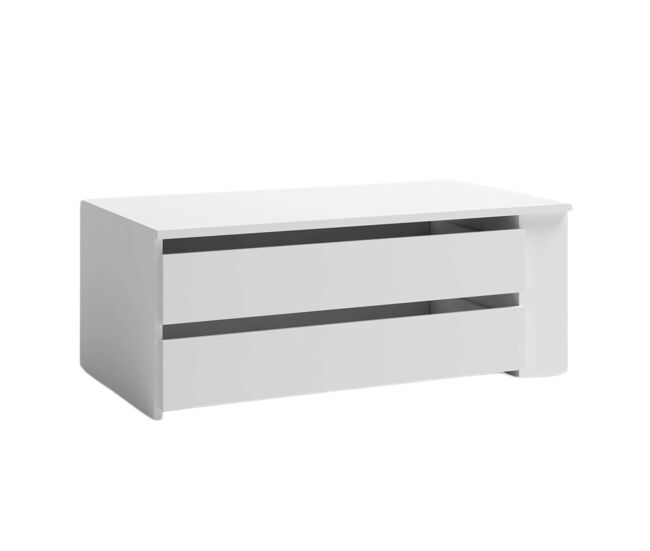 Cajonera sava de interior de armario en color blanco mate con 2 cajones melamina 88x35x49 cm