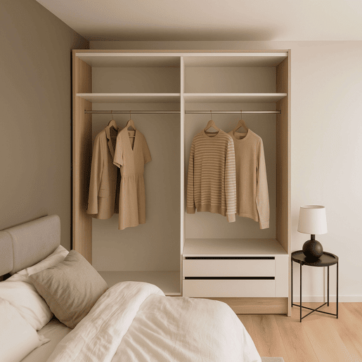 Guarda-roupa interior Sava Cômoda em branco mate com 2 gavetas em melamina 88x35x49 cm Guarda-roupa interior Sava Cômoda em branco mate com 2 gavetas em melamina 88x35x49 cm