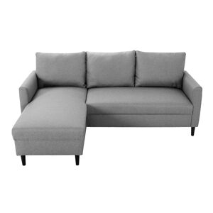 Sofá Capri Chaise Longue de 3 lugares, sofá de canto reversível, sala de estar, cinza 192x82x138 cm