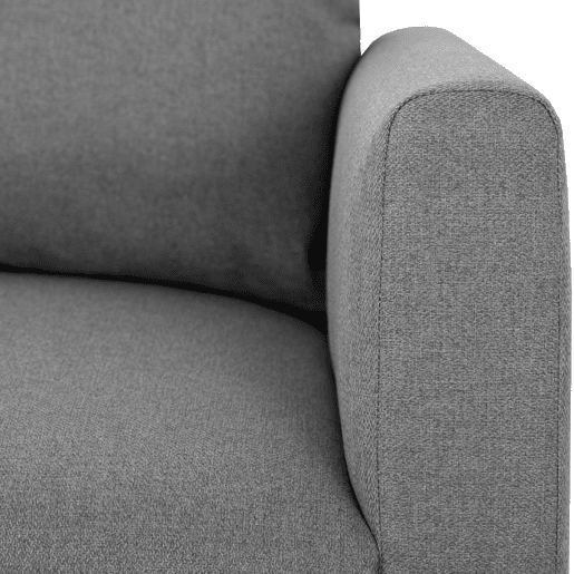 Sofá Capri Chaise Longue de 3 lugares, sofá de canto reversível, sala de estar, cinza 192x82x138 cm