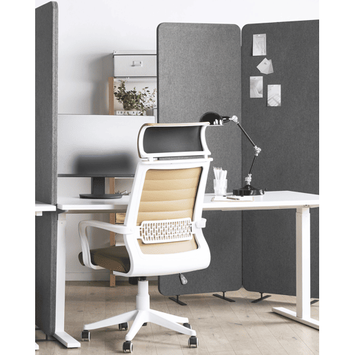Biombo com 3 painéis acústicos STANDI Cinzento 184 cm 184 cm Biombo com 3 painéis acústicos STANDI Cinzento 184 cm 184 cm