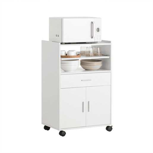 Aparador de cozinha baixo para microondas, com 2 portas e 1 gaveta FSB09-W SoBuy