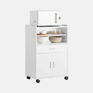 Aparador de cozinha baixo para microondas, com 2 portas e 1 gaveta FSB09-W SoBuy