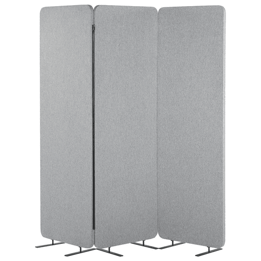 Biombo com 3 painéis acústicos STANDI Cinzento claro 184 cm 184 cm