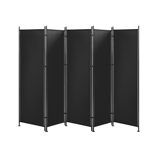 Biombo com 5 painéis NARNI Preto 267 cm 170 cm