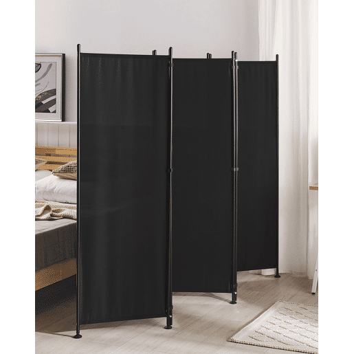 Biombo com 5 painéis NARNI Preto 267 cm 170 cm