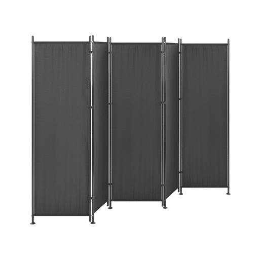 Biombo com 5 painéis NARNI Preto 267 cm 170 cm