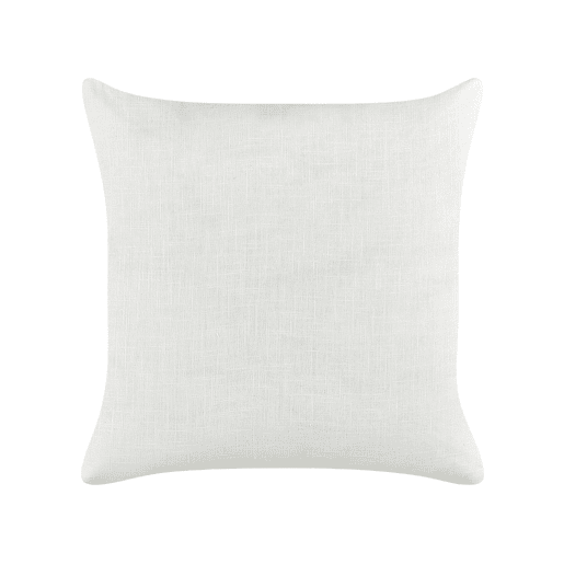 Conjunto de 2 almofadas decorativas MILAS Linho 50 x 50 cm Branco Às riscas