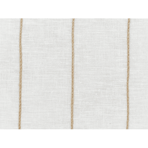 Conjunto de 2 almofadas decorativas MILAS Linho 50 x 50 cm Branco Às riscas