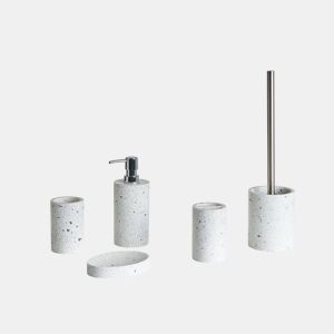 Conjunto de 5 acessórios para a casa de banho PERENE Terrazzo