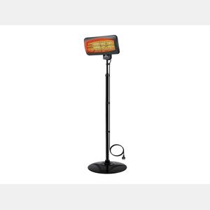 Aquecedor de halogéneo de chão para exterior. 3 potências de 650w, 1350w e 2000w. Controlo digital, visor LED e controlo remoto. Temporizador de 24 horas. Ajustável até 2,1 m. Ângulo ajustável.