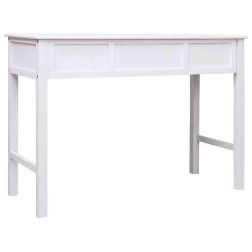 Secretária Escrivaninha de computador - 108x45x76 cm madeira de paulownia maciça branco Secretária Escrivaninha de computador - 108x45x76 cm madeira de paulownia maciça branco