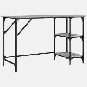 Secretária Escrivaninha de computador - 120x50x75 cm metalderivados de madeira cinza sonoma