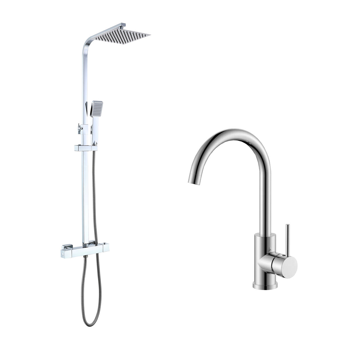 AICA columna de ducha termostático y grifo de cocina