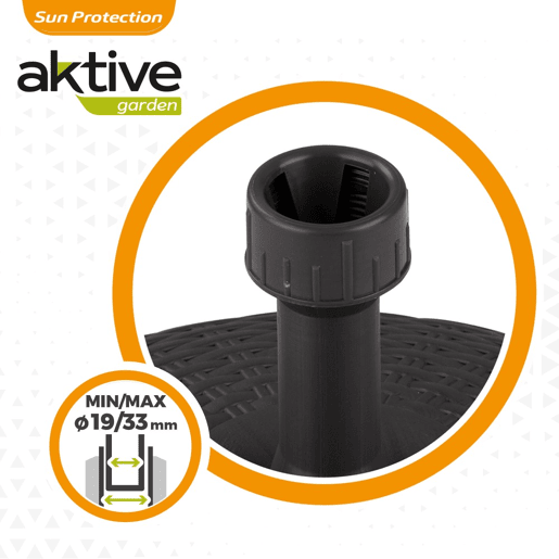 Base para guarda-sol circular antracite 19-33 mm Aktive