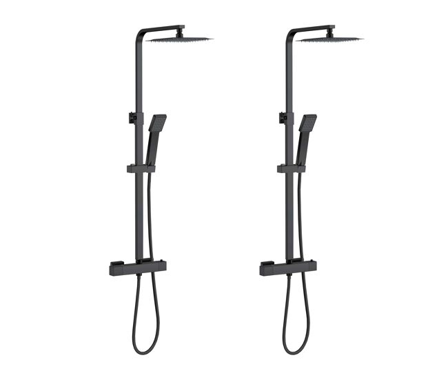Aica 2 columnas de ducha termostáticos con columna ajustable