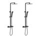AICA 2 columnas de ducha termostáticos con columna ajustable AICA 2 columnas de ducha termostáticos con columna ajustable Negro