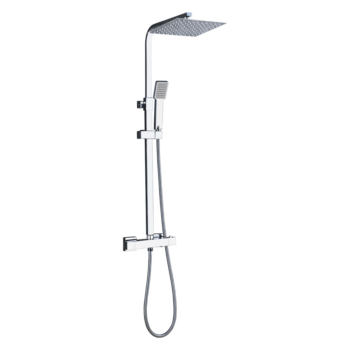 Columna de Ducha Termostática AICA, Alcachofa + Rociador Superior