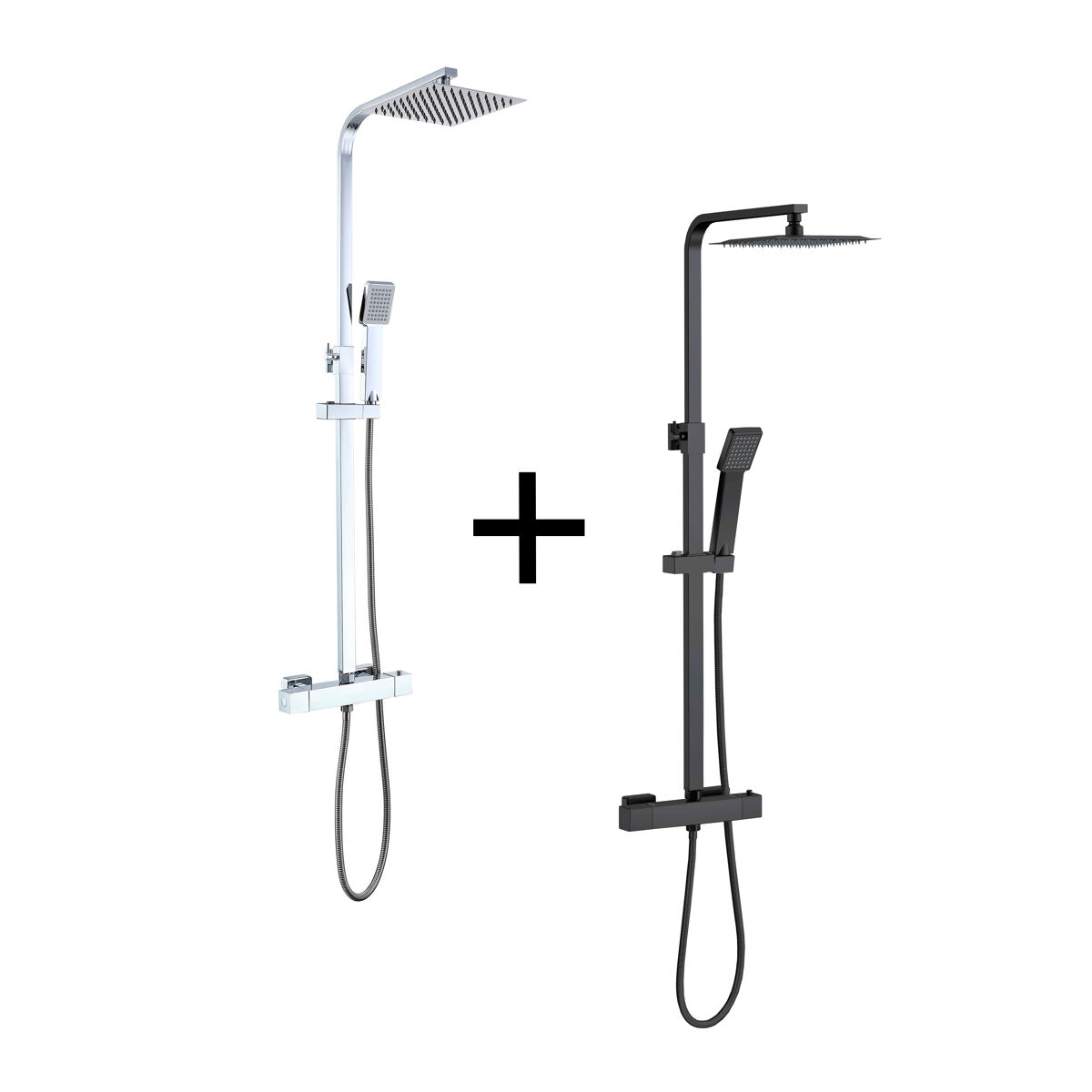 AICA 2 columnas de duchas termostáticas con columnas orientables
