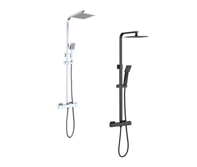 Aica 2 columnas de duchas termostáticas con y duchas de mano