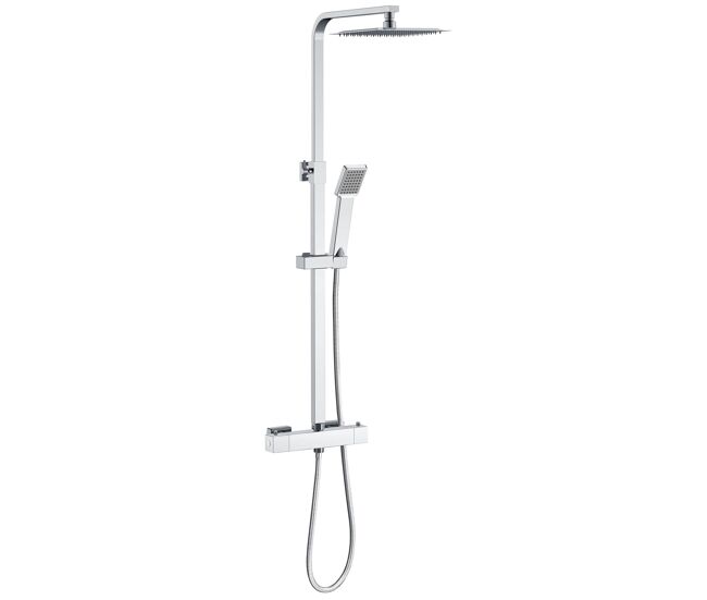 Aica columna de ducha termostática, alcachofa y ducha superior