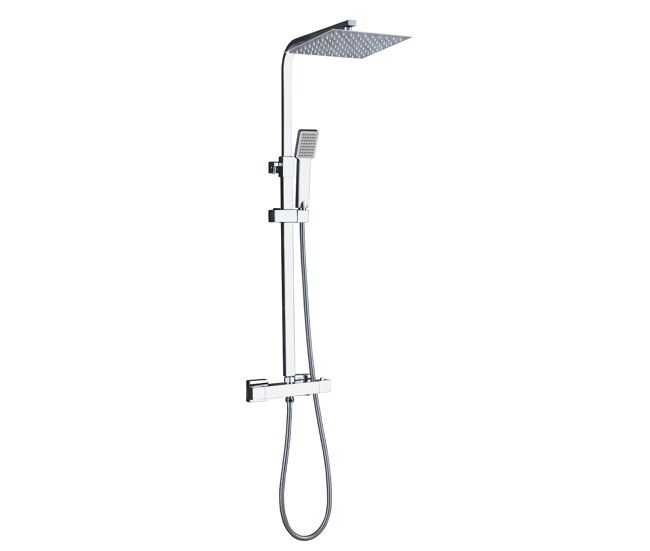 Columna de ducha termostática aica con alcachofa, rociador