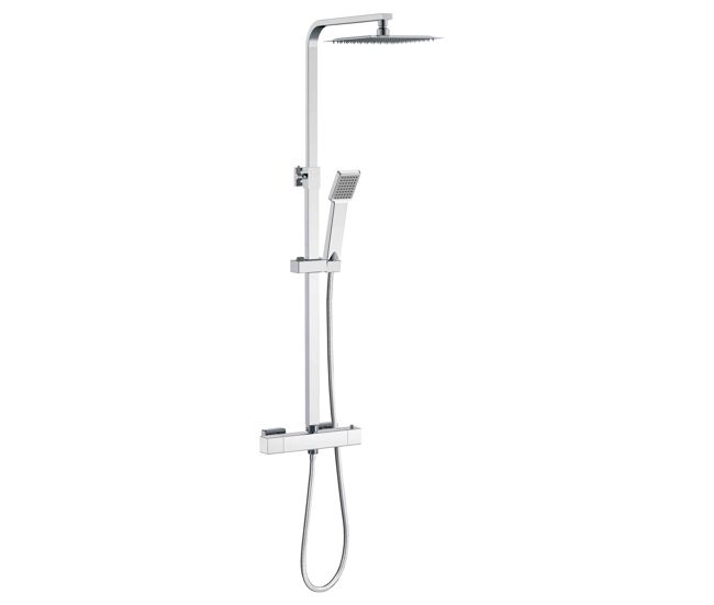 Aica columna de ducha termostática, alcachofa y ducha superior