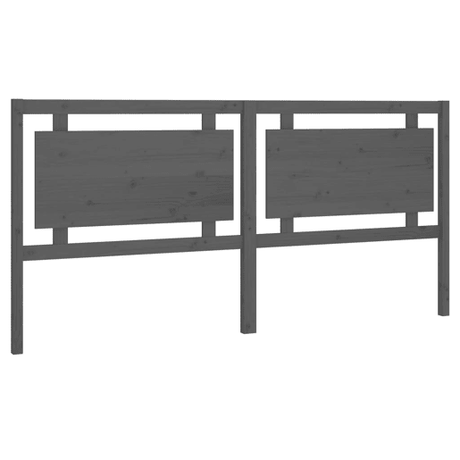 Cabeceira - Cabeceira de cama 125,5x4x100 cm pinho maciço cinzento