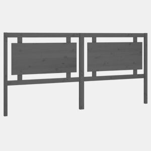 Cabeceira - Cabeceira de cama 125,5x4x100 cm pinho maciço cinzento