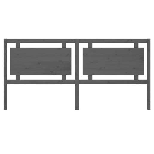 Cabeceira - Cabeceira de cama 125,5x4x100 cm pinho maciço cinzento