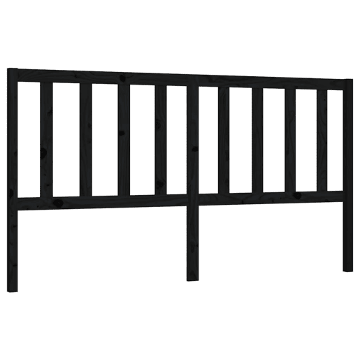 Cabeceira - Cabeceira de cama 206x4x100 cm pinho maciço preto