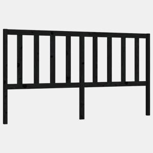 Cabeceira - Cabeceira de cama 206x4x100 cm pinho maciço preto