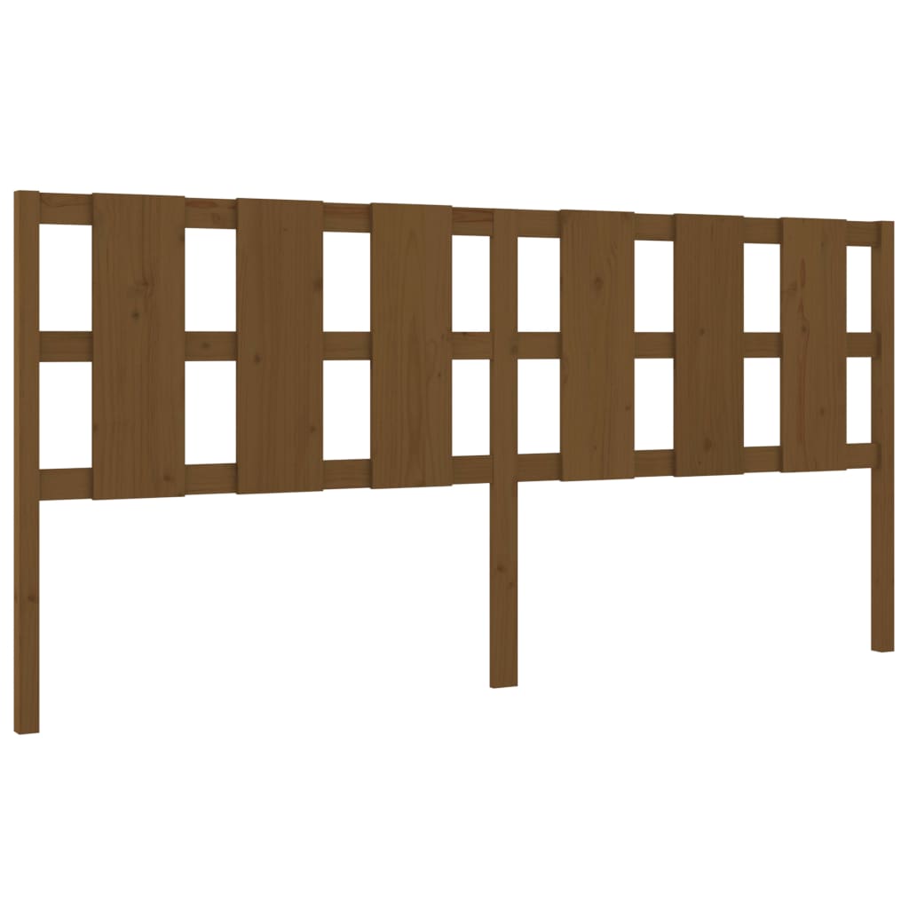 Cabecero cama - mueble cabecero madera maciza pino marrón miel 205,5x4x100 cm