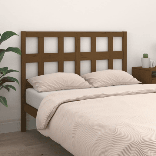 Cabeceira - Cabeceira de cama 205,5x4x100 cm pinho maciço castanho mel