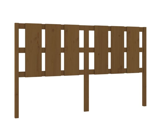 Cabecero cama - mueble cabecero madera maciza pino marrón miel 185,5x4x100 cm