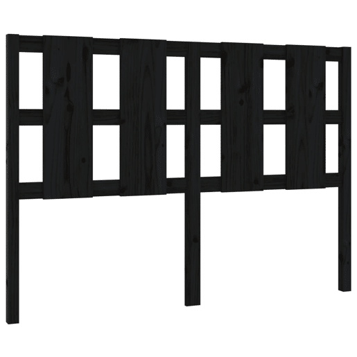 Cabeceira - Cabeceira de cama 145,5x4x100 cm pinho maciço preto