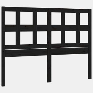 Cabeceira - Cabeceira de cama 125,5x4x100 cm pinho maciço preto